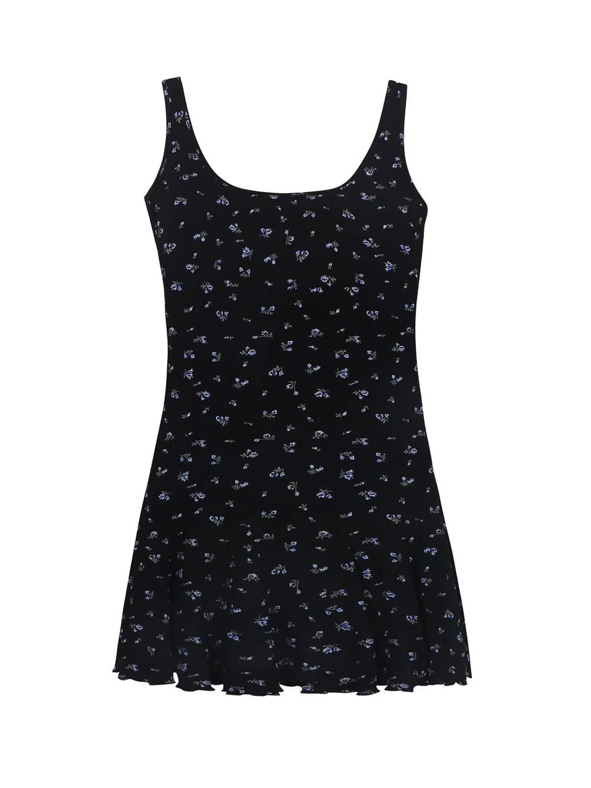 Resort-style Figure-flattering Tank Top And Little Black Dress