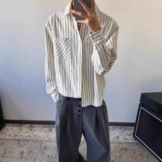 Springautumn Sophisticated Off-shoulder Long-sleeve Shirt