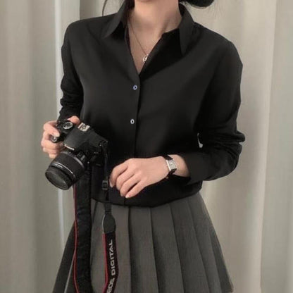 Women's Preppy Style Slim-fit Elegant Top