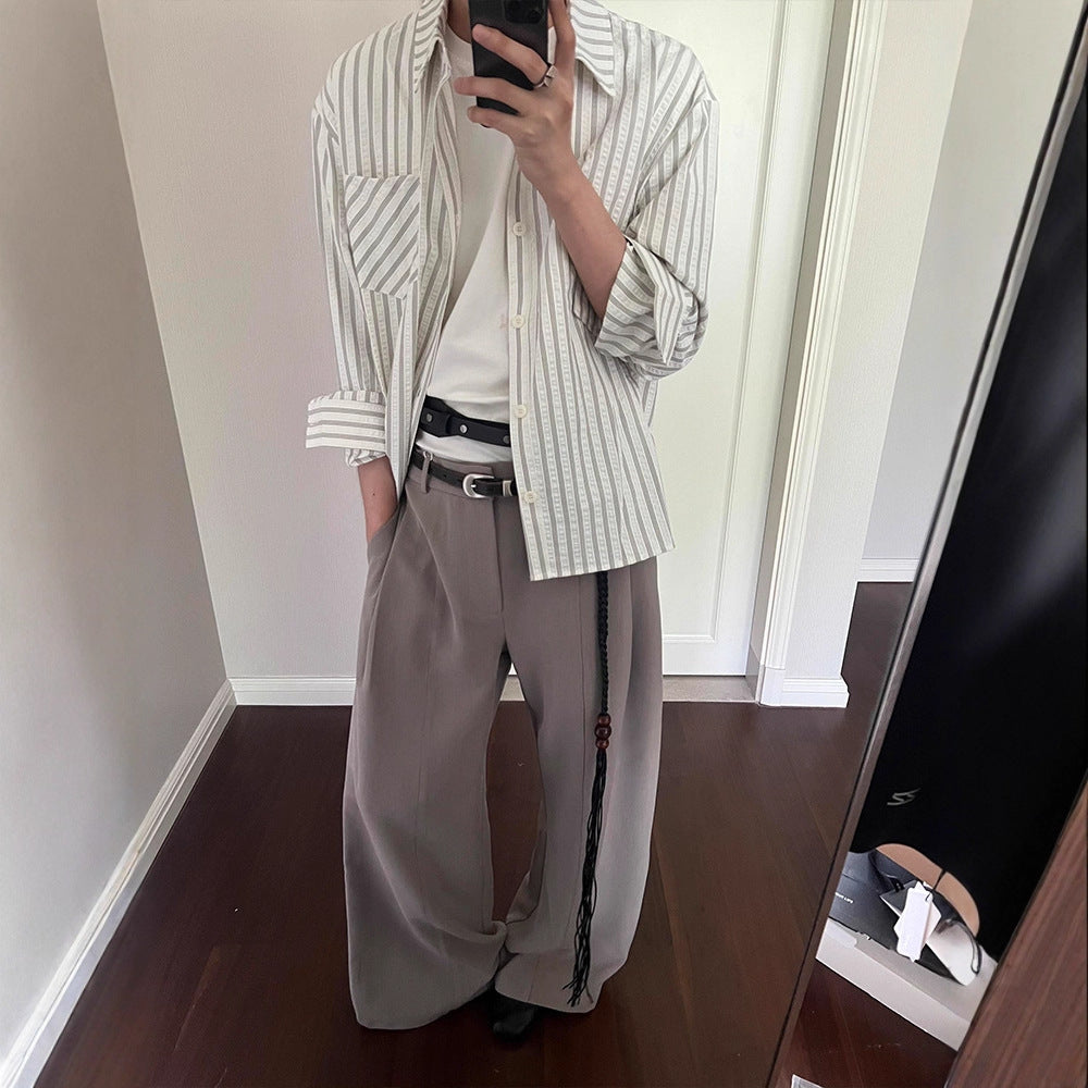 Springautumn Sophisticated Off-shoulder Long-sleeve Shirt
